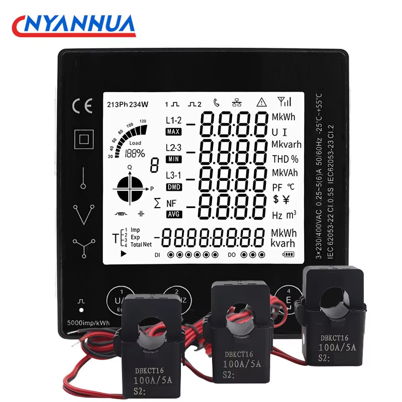 Diy Electronics Store - عداد استهلاك الطاقة ثلاثي الأطوار ذكي
