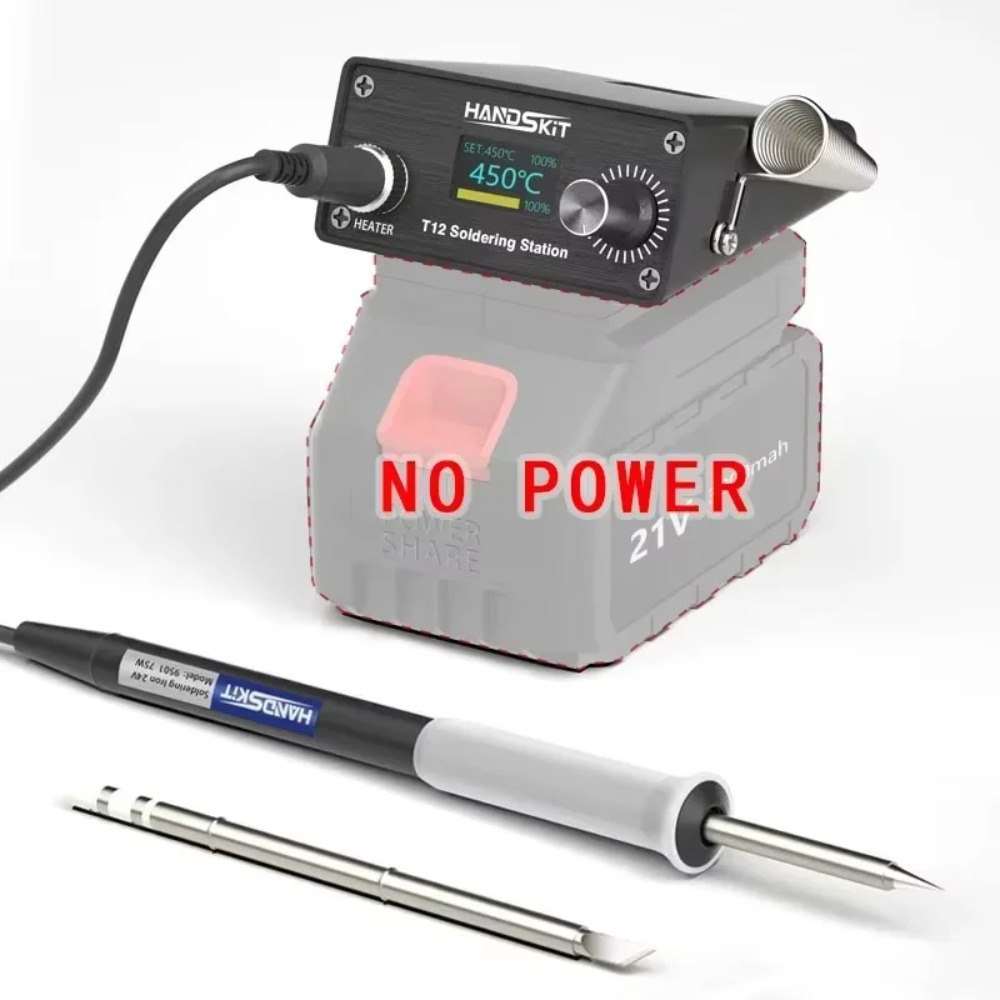 محطة لحام محمولة لاسلكية T12 - - مراجعة Diy Soldering Station No Electronics وسعره
