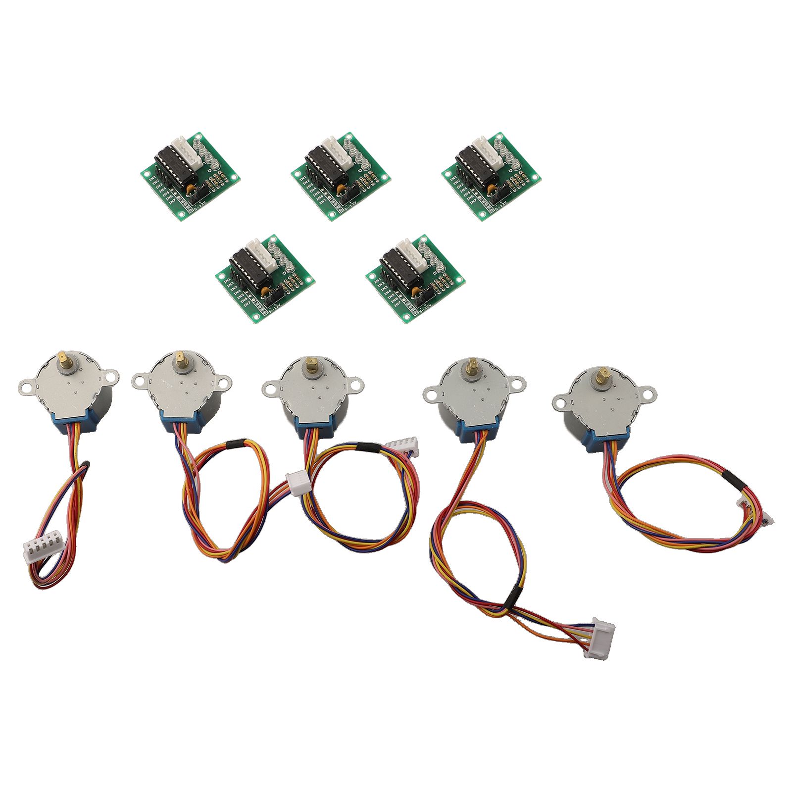 محرك متدرج رباعي الأطوار 5 فول - مراجعة Stepper Motor 28Byj وسعره