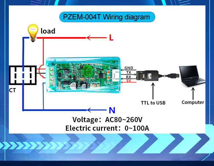 PZEM 004T 4.0 مرحلة واحدة Watt - مراجعة Diy Electronics Store وسعره