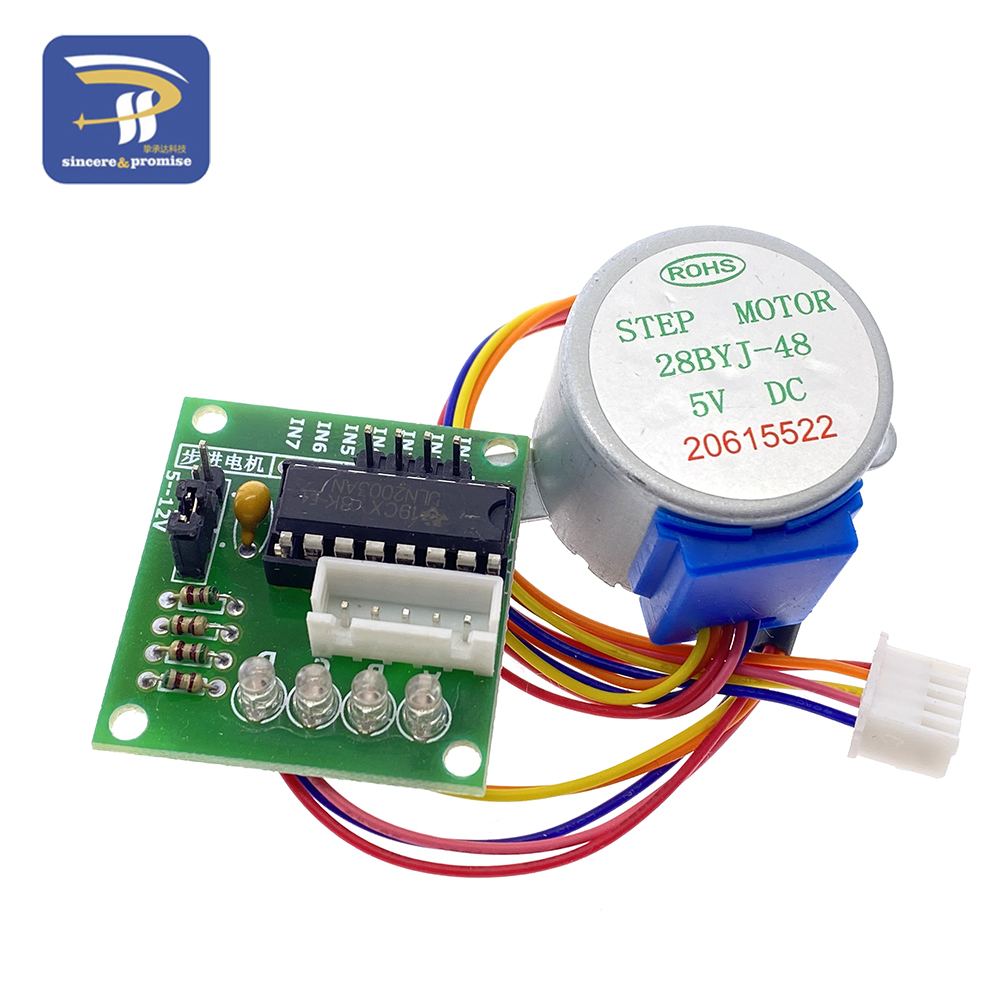 محرك متدرج رباعي الطور 5 فولت  - مراجعة Stepper Motor 28Byj وسعره