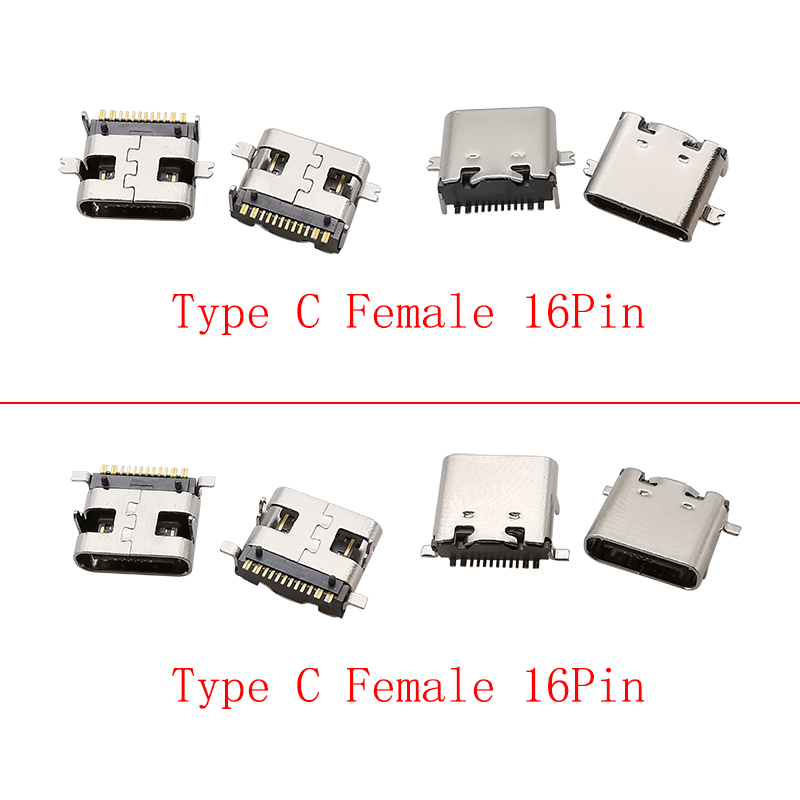 USB نوع C أنثى موصل 16 دبوس ،  - مراجعة Smd Solder Paste وسعره