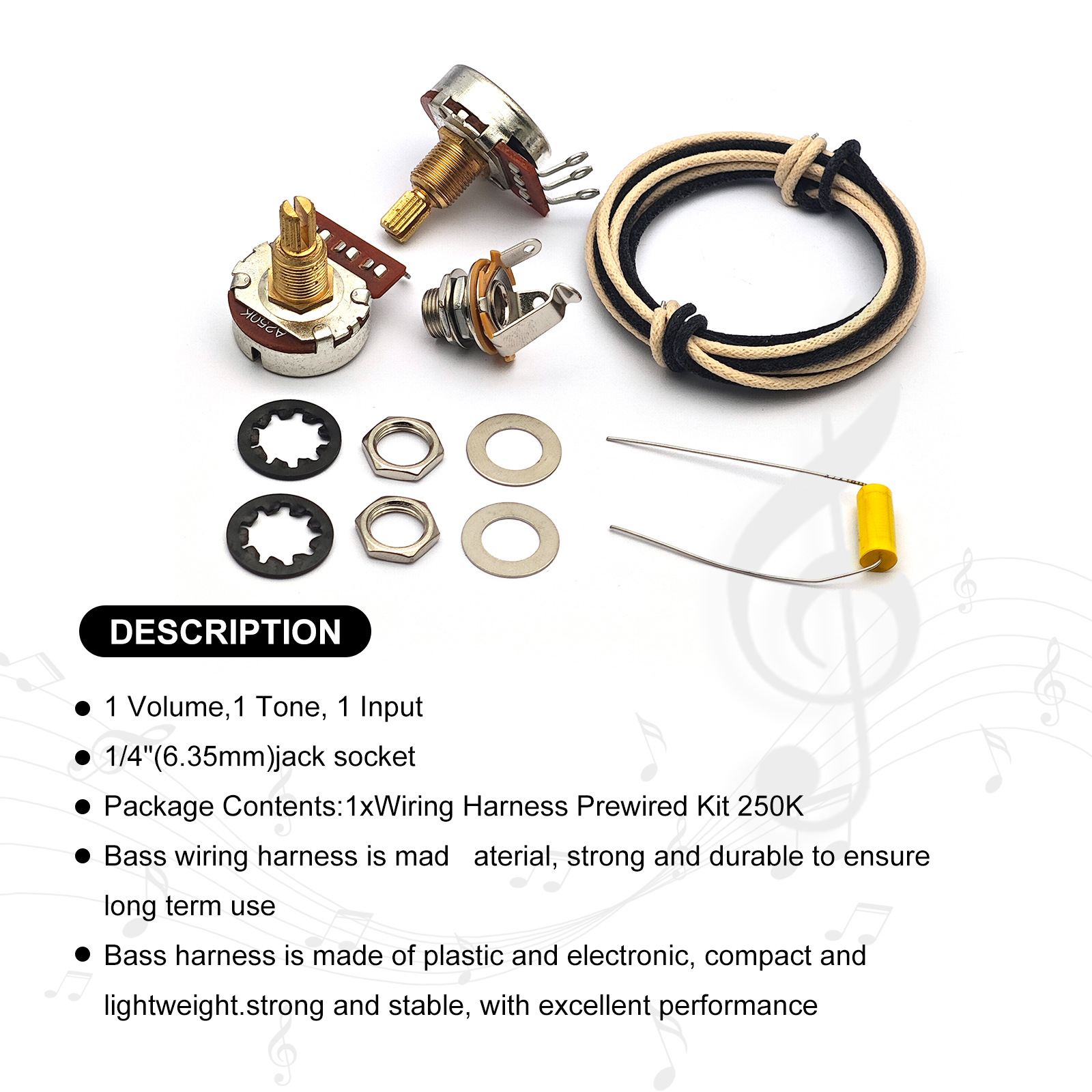 طقم توصيلات كهربائية لجيتار ال - مراجعة Diy Guitar Electronics Kit وسعره